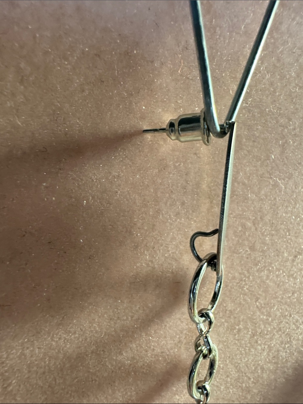 Hand Crafted Silver Floral Dangle Earrings 4” long - Picture 4 of 5